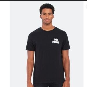 Hiro Clark 99 Cent Dreams Black Graphic Short Sleeve Crewneck Cotton T Shirt M